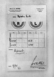 Ophthalmic report on Gandhi's